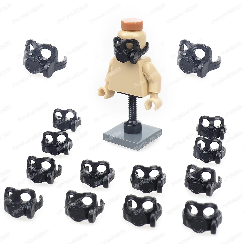 Attrezzatura per maschere di fumo militare Building Block Moc WW2 figure soldato armi biochimiche proteggi scene modello giocattolo regalo per bambini