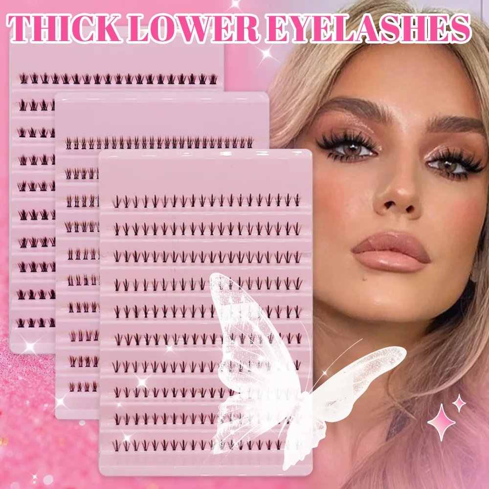 Große Kapazität Super Bunch DIY Cluster Untere Wimpern 6mm Mix Charm Wimpernverlängerung Falsche Wimpern Make-up-Tool Russisches Volumen
