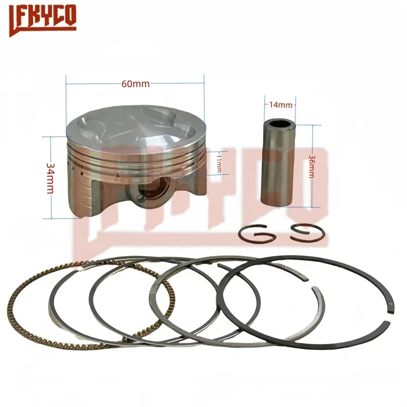 

Scooter Engine Parts 60mm Bore for Honda WW150AM PCX150 SH150 ABS PCX160 CLICK ADV Stylo Vario 160CC Piston Rings Pin 14mm Kit