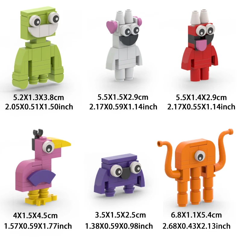 HOT Gartened Mini Monster Building Block Sets Cartoon Banban Combination Action Figures Model Bricks Toys For kids Birthday Gift