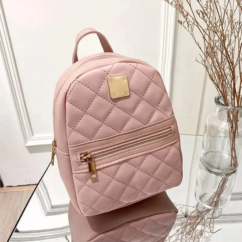 

Women's PU Leather Backpack – Fashion Designer Small Bag for Girls, Mini Shoulder Bag, Stylish School & Travel Backpack