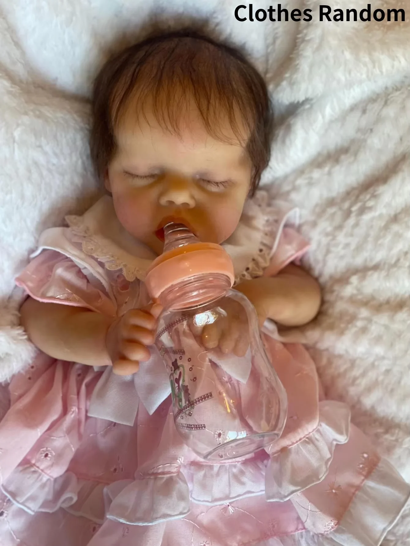

New 18 Inch Full Body Silicone Hair transplant style Reborn Twins A Girl Doll Send the clothes in the style of the sixth photo