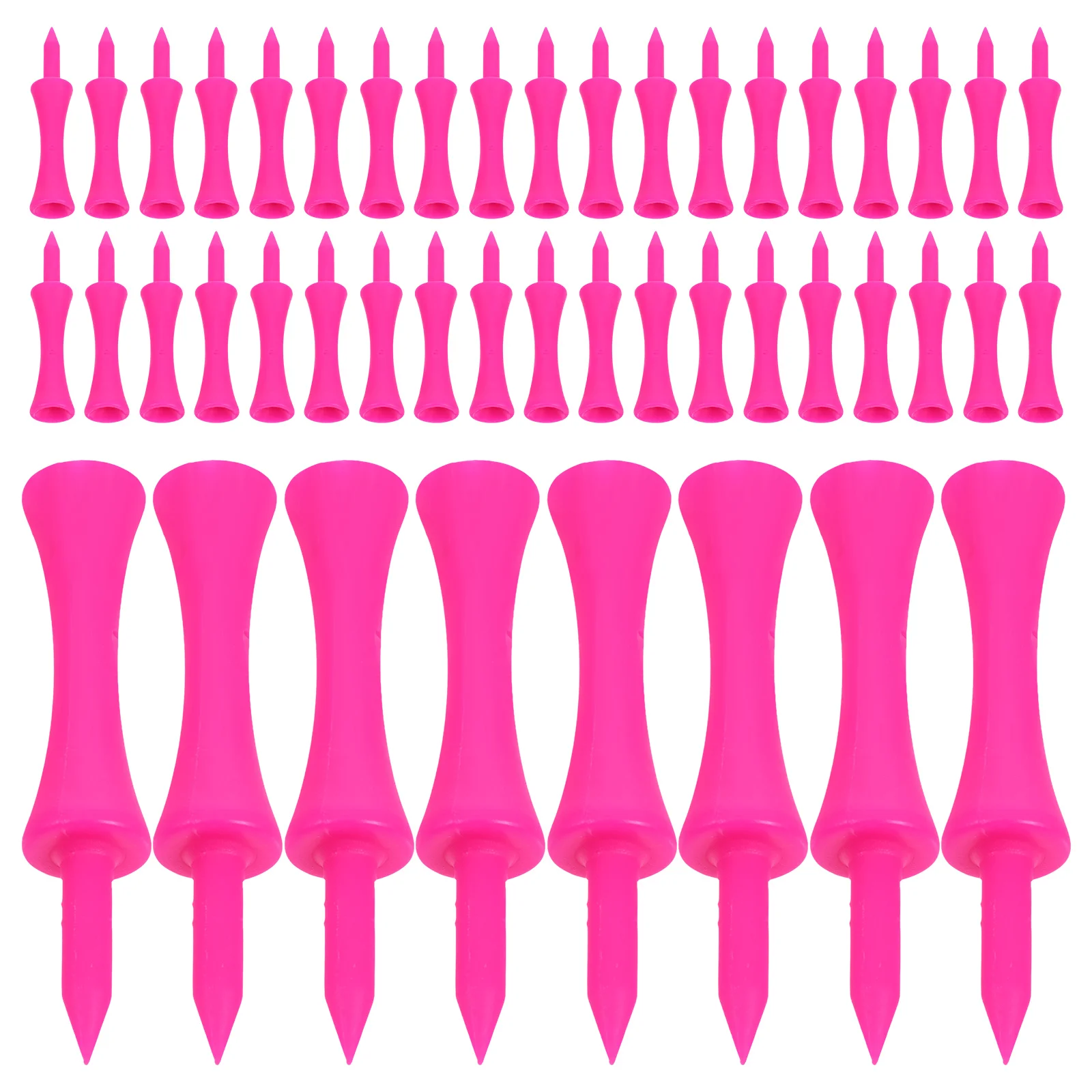 100Pcs Golf Tees 57Mm Sturdy Plastic Practice Tees for Professional Driving Range Golf Simulator Accessories for Adults