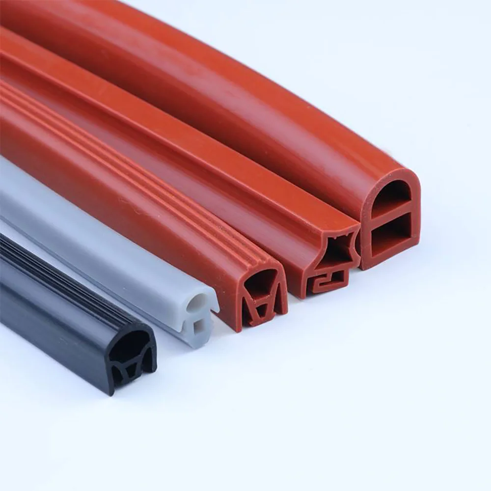 High Temperature Steam Oven Door Window Red White Black Soft Silicone Sealing Strip E-M-Type Oven Steaming Freezer Doors Seals