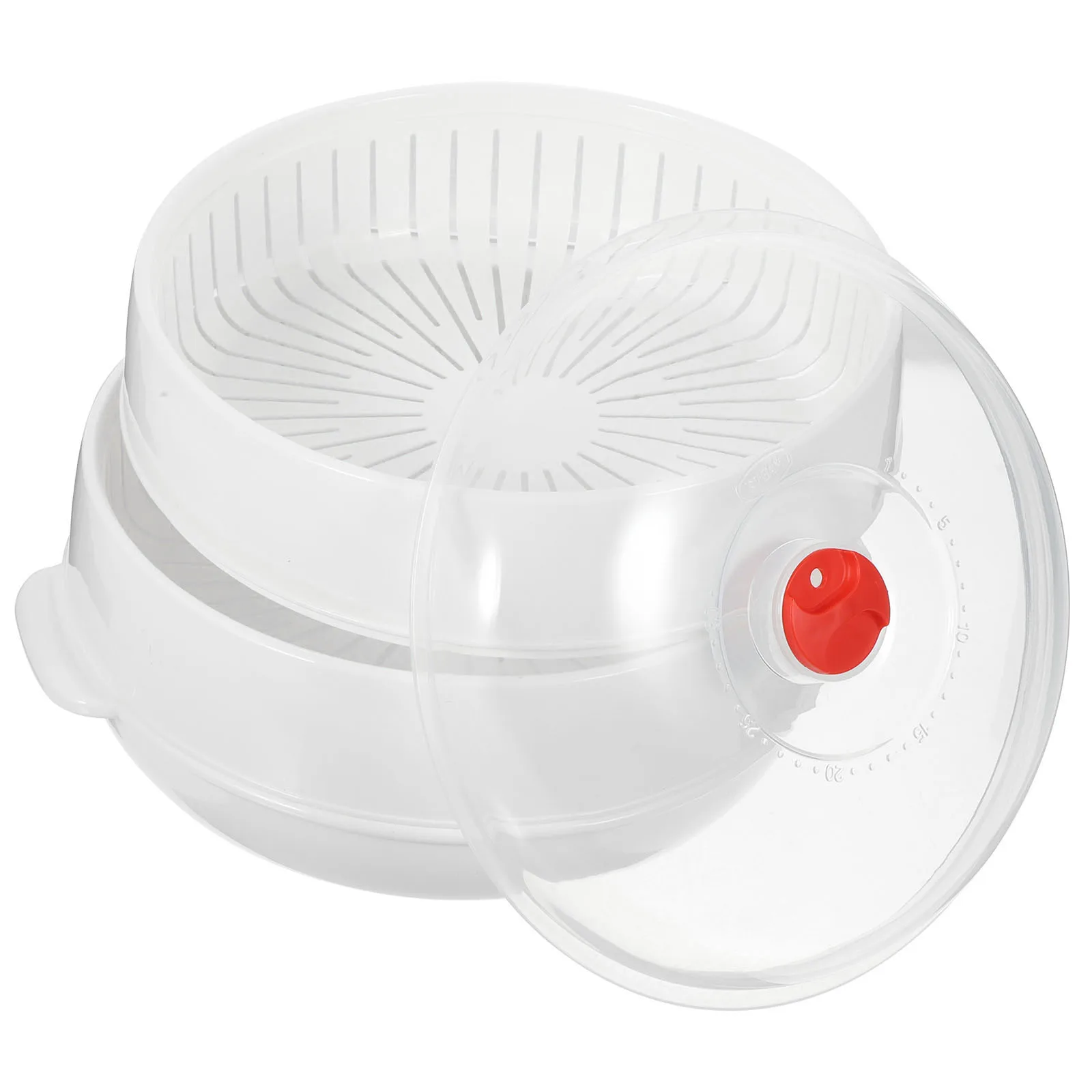 

Microwave Steamer Containers Vegetable Food Baskets Large Capacity High Temp Plastic Multi Functional Family Dining