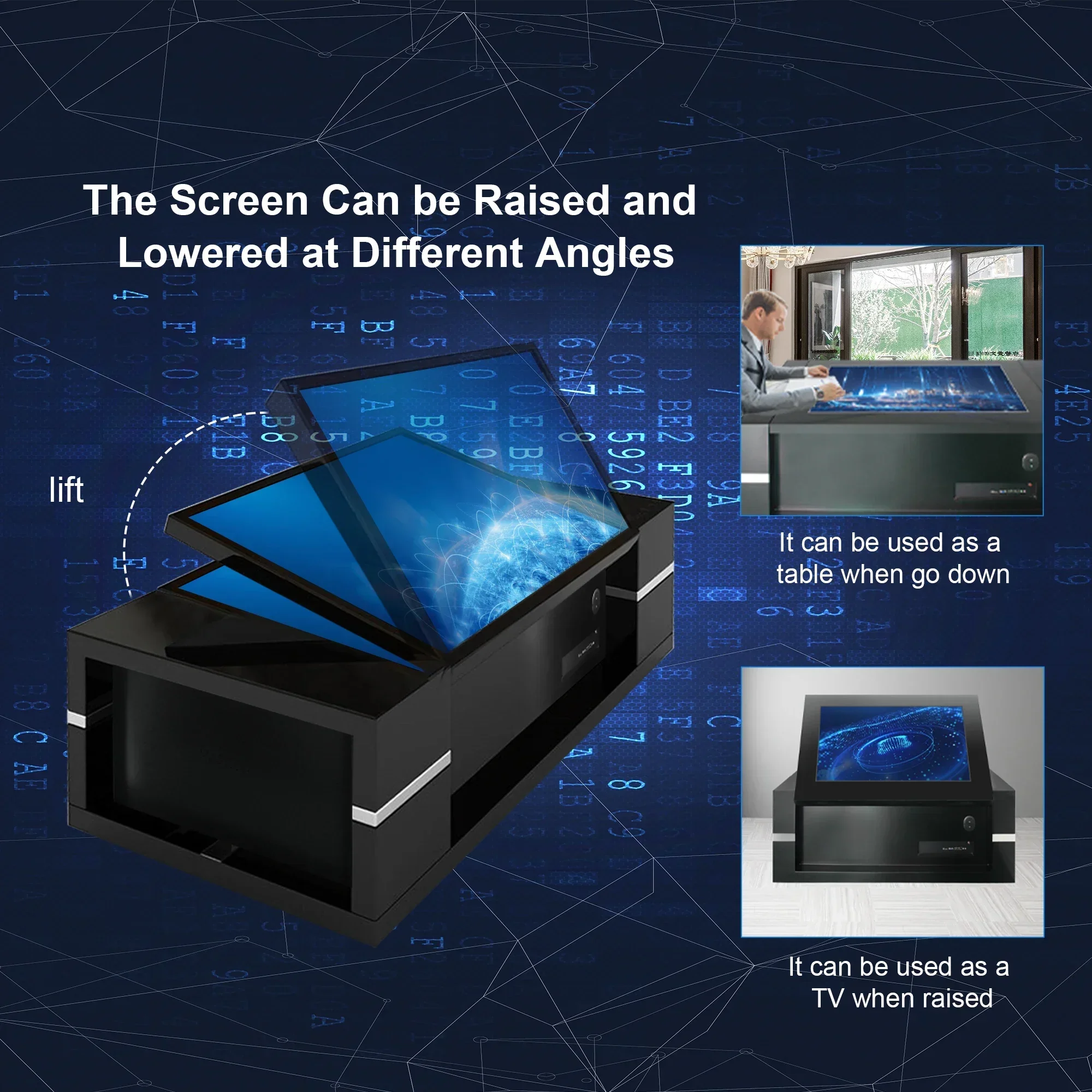 43 Inch Interactive Touch Screen Tea Table Design Intelligent Flash Sale Home Decorative Table with Modern Technology