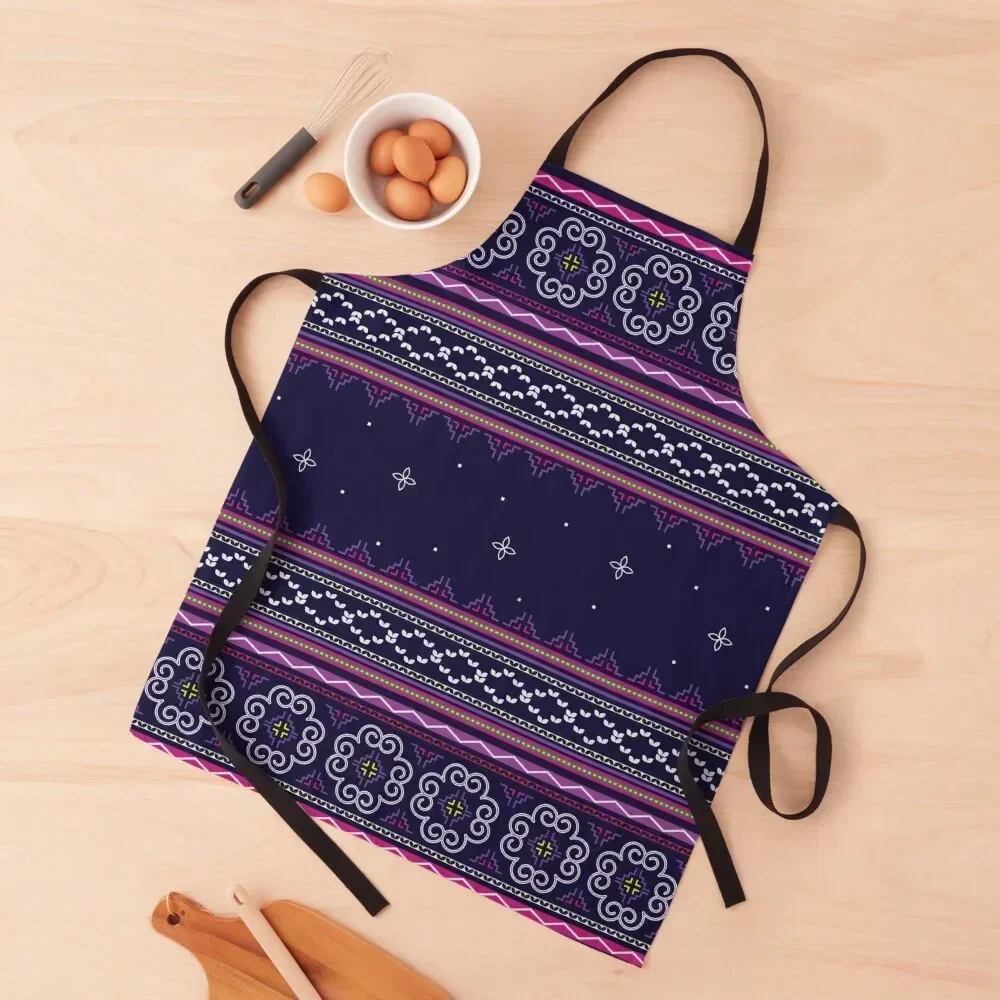 

Purple Hmong Winter Wonderland Apron Home Utensils man chef uniform Kitchen Tools Accessories Kitchen Apron