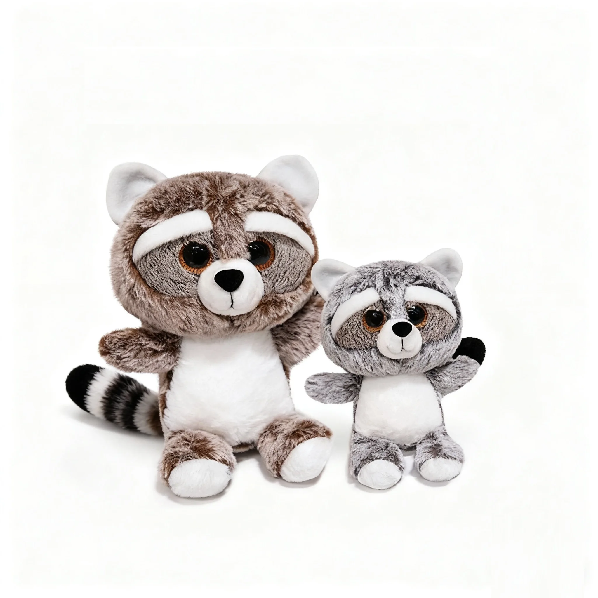 

20 см милый мультфильм большие уши пухлый хвост енот плюшевые игрушки мягкие пушистые удобные животные куклы прекрасный теплый компаньон для детей