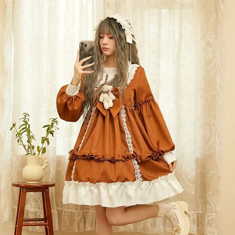 

asdh8@Maid Lolita Chemise Cosplay Role Playing Costumes for Party Club Stage Apparel Bow Ties Ball Gowns Waitress Uniform PlusCO