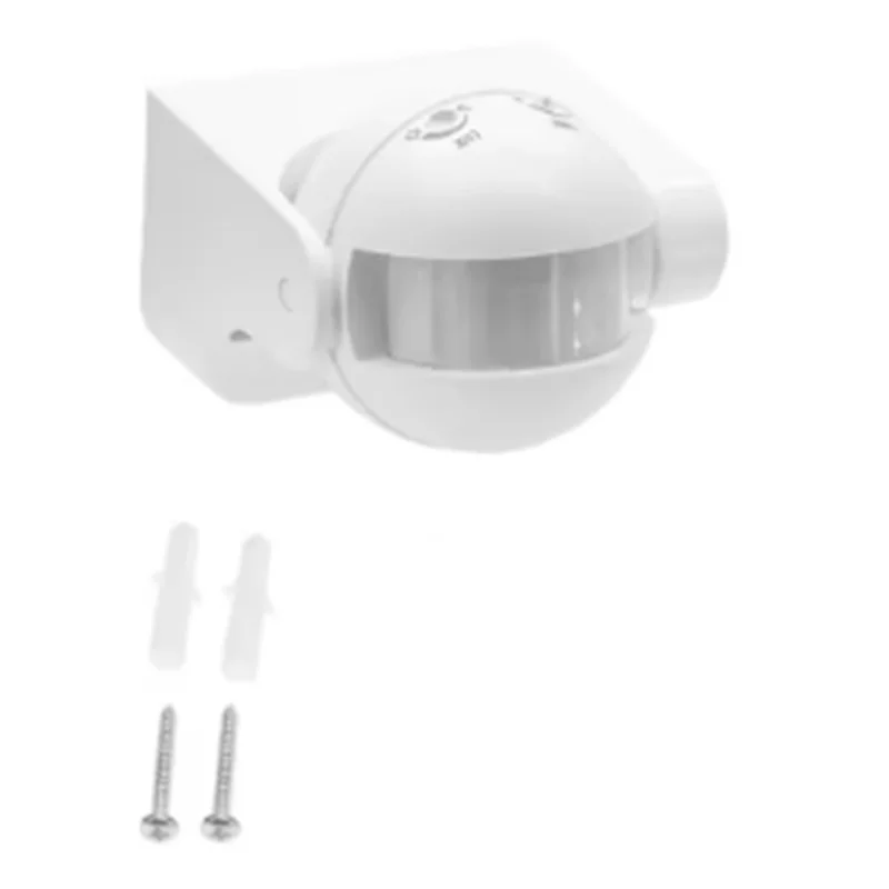 ABVO-AC 110 V-240 V PIR przełącznik czujnika ruchu na podczerwień 180 stopni czas opóźnienia wykrywania ruchu regulowany wodoodporny