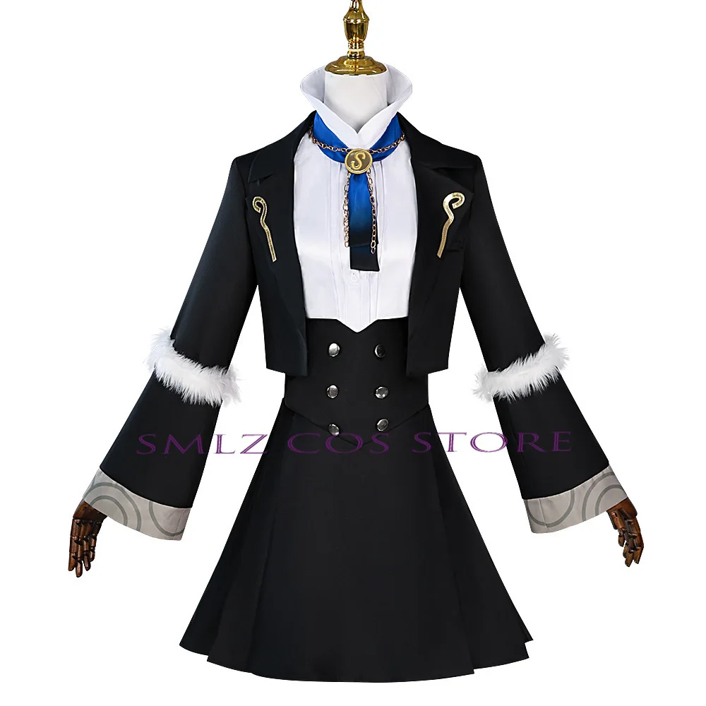 Young Lappland Cosplay Game Arknights Costume Operator Childhood Lappland Uniform Coat Skirt Wig Suit Woman for Party Play