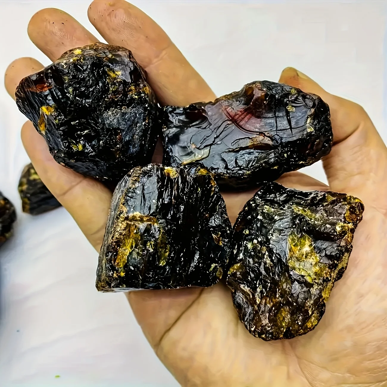 1pc random amber raw stone crystal gem collection rough rock mineral specimens home decor