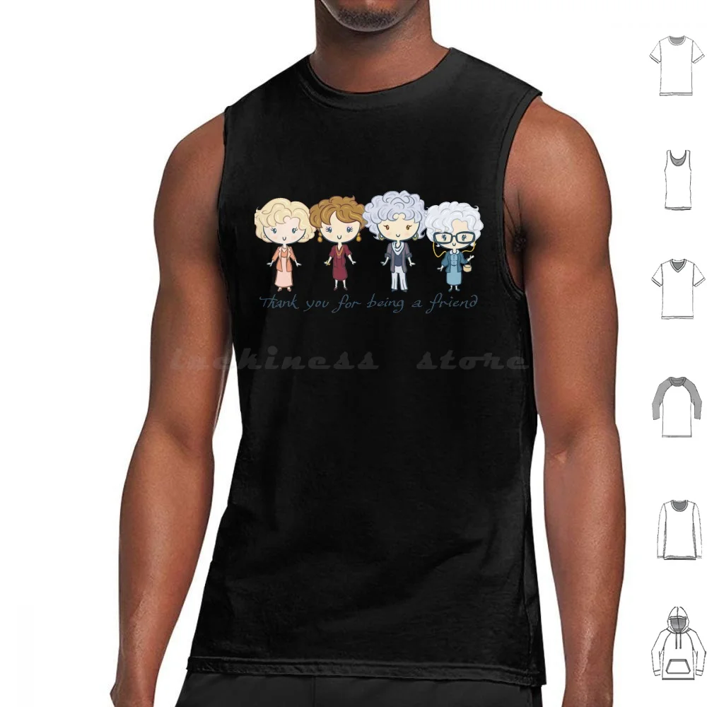 Thank You For Being A Friend Tank Tops Vest Sleeveless Golden Girls White Bea Arthur Sophia Petrillo The Golden Girls Estelle