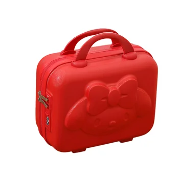 かわいいマイメロディーのスーツケース,ミニケース,化粧品ケース,アニメのお土産ギフトボックス,サンリオのウェディングボックス,蝶ネクタイ,14インチ