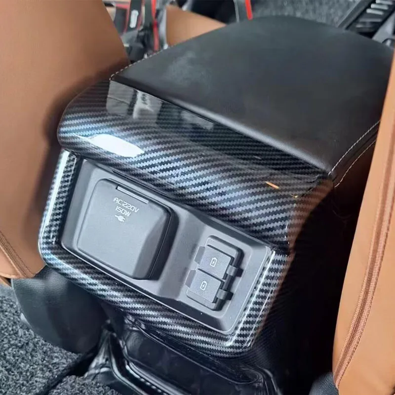 

RHD For Isuzu MU-X MUX 2025 2026 Carbon Fiber Style Interior Rear Seat Air Conditioning Vent Cover Trim Accessories