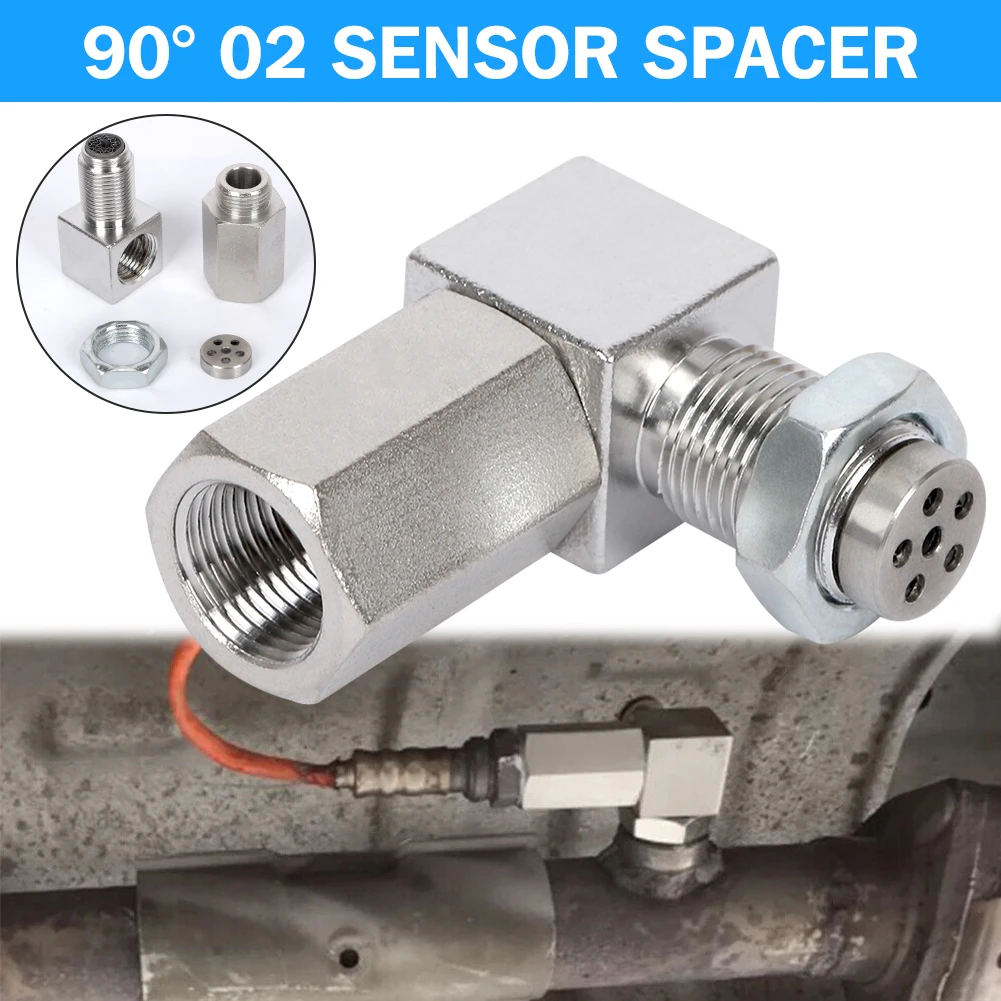 Universal Oxygen Sensor Extender 90 Degree 02 Bung Extension Catalytic Converter Sensor Spacer Auto Part Tools micro