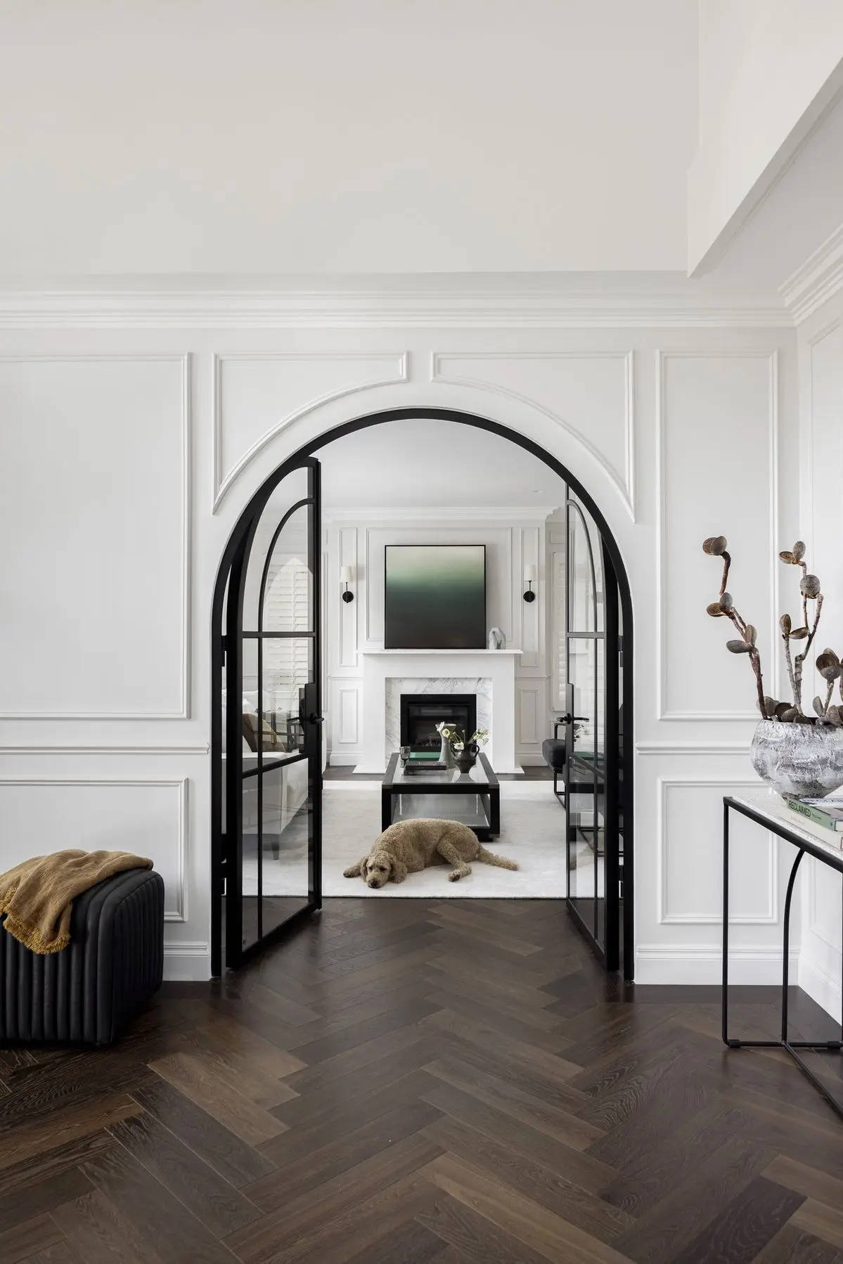 Household Retro Design Aluminum Alloy Glass French Door Manual French Double Doors Easy To Install French Style Hinged Doors