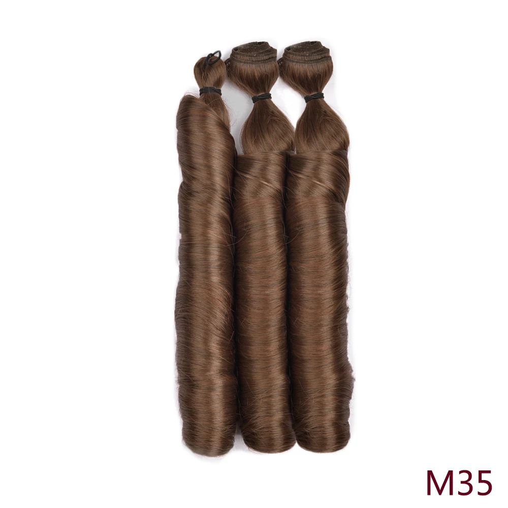12/24 Inch Synthetic Boho French Curl Braiding Hair Pre-Stretched Ponytail Style Curly Hair Weft & Bulk Loose Wave Crochet Hair - view 5