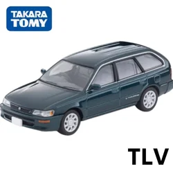 TOMYTEC TLV 1:64 July N287b Corolla station Wagon Dark green alloy die cast static display car model, children's toy collection.