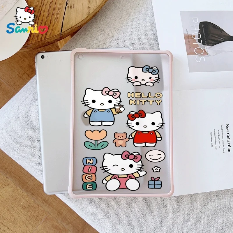 

Розовый чехол для iPad Sanrio Hello Kittypattern, прозрачный, подходит для iPad Pro 2022/2024, iPad Air 3/5, iPad Mini 6, iPad 6/10