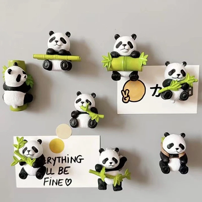 

1Pc Panda Fridge Magnets Cute Cartoon Refrigerator Sticker Photo Wall Magnetic Buckle Kitchen Accessories Home Ornaments