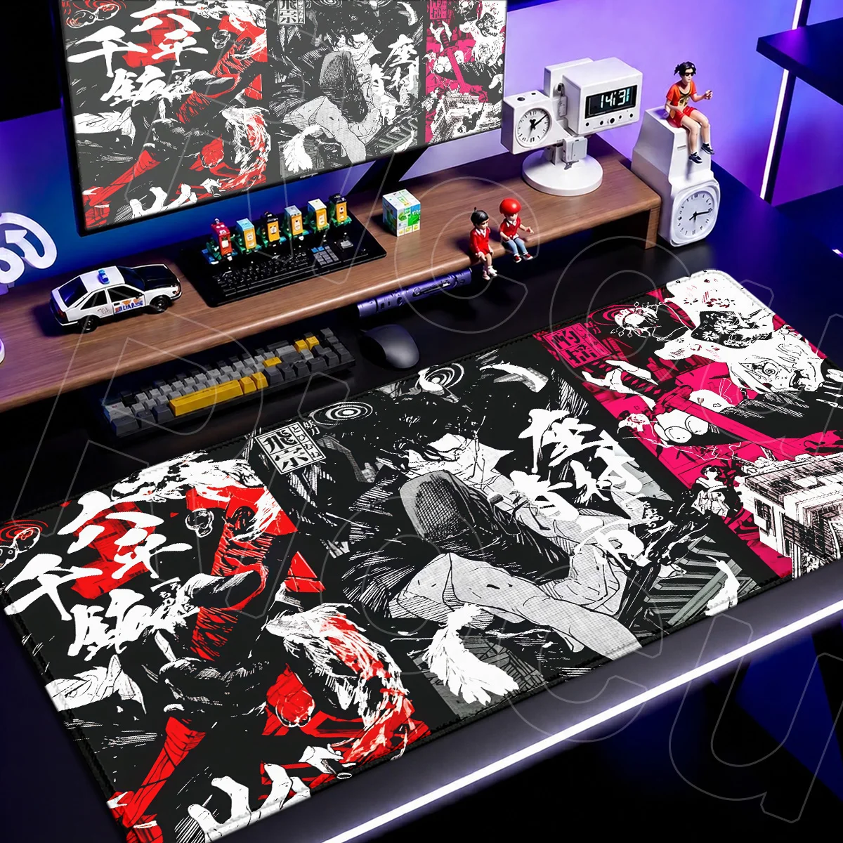 Randversiegelte Computertischunterlage, Notebook-Büro-Heim-Mauspad, Cartoon-Kagurabachi-Gaming-Mausmatte, Großer Chihiro-Rokuhira-Teppich – Detail 10