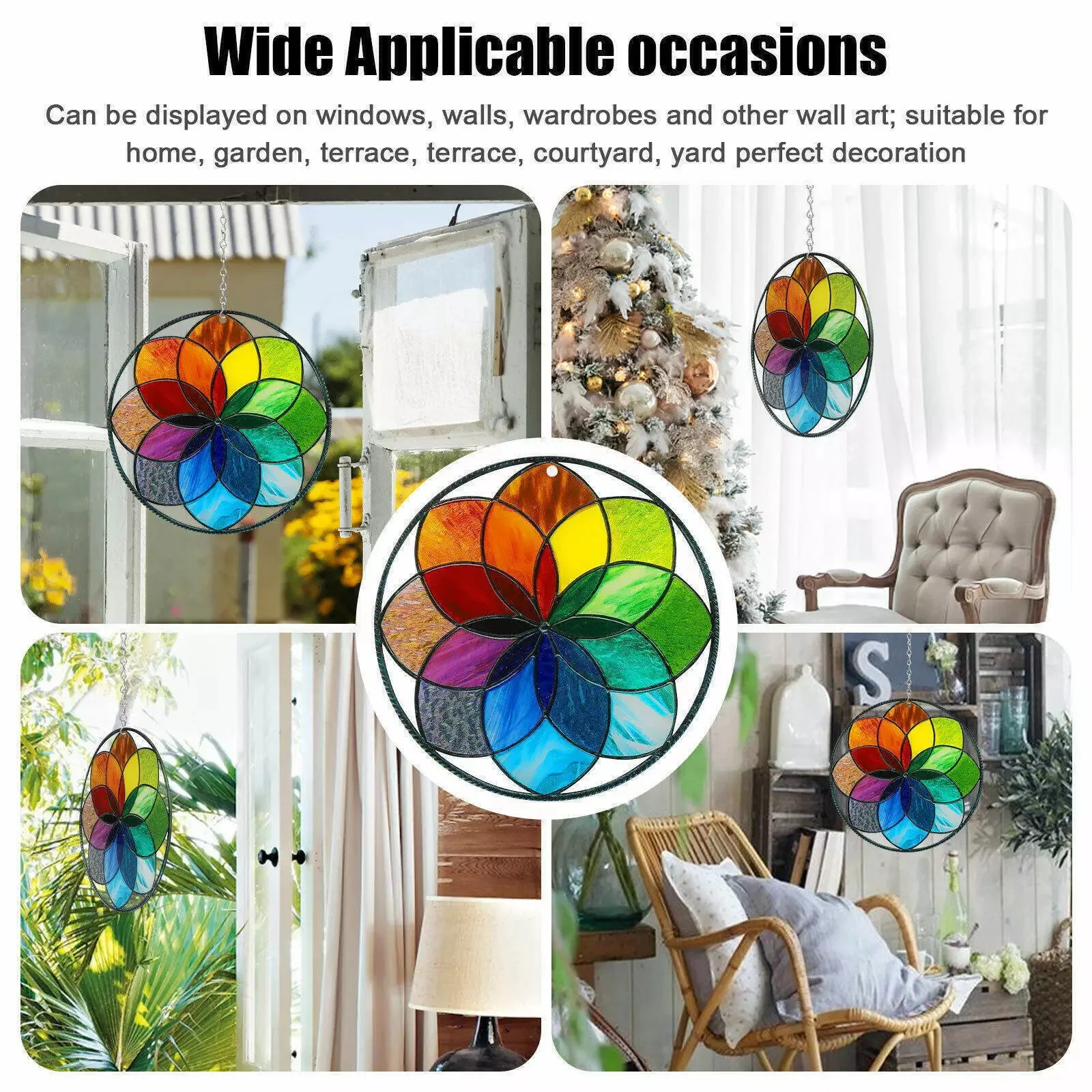 Decorative Window Hanging Acrylic Panel Rainbow Suncatcher For Garden Decor Window Decoration Home Decor