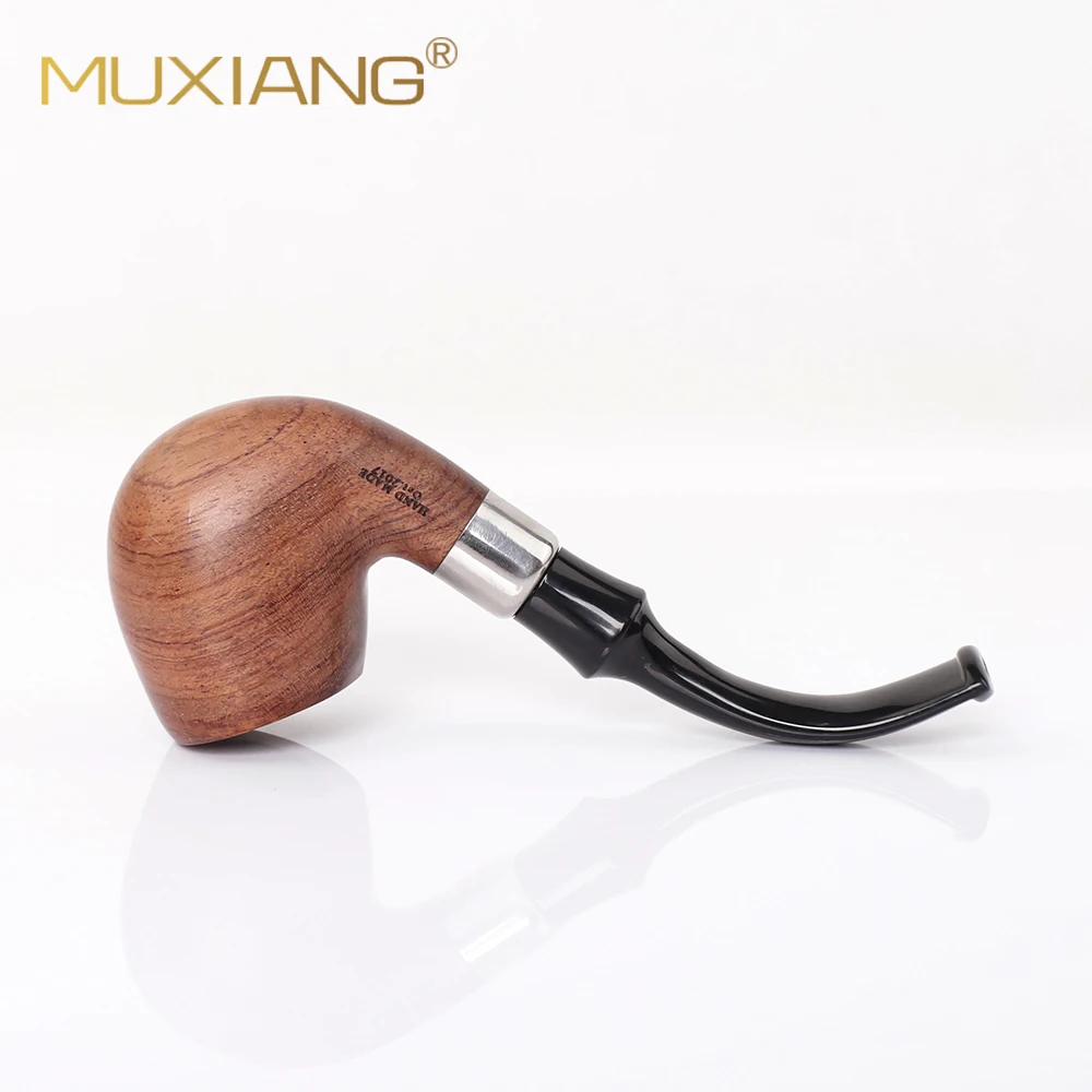 Classic Rosewood Smoking Pipe Portable Lightweight Durable Tobacco Pipe with 9mm Filter for Men Adult Daily Home Outdoor Use