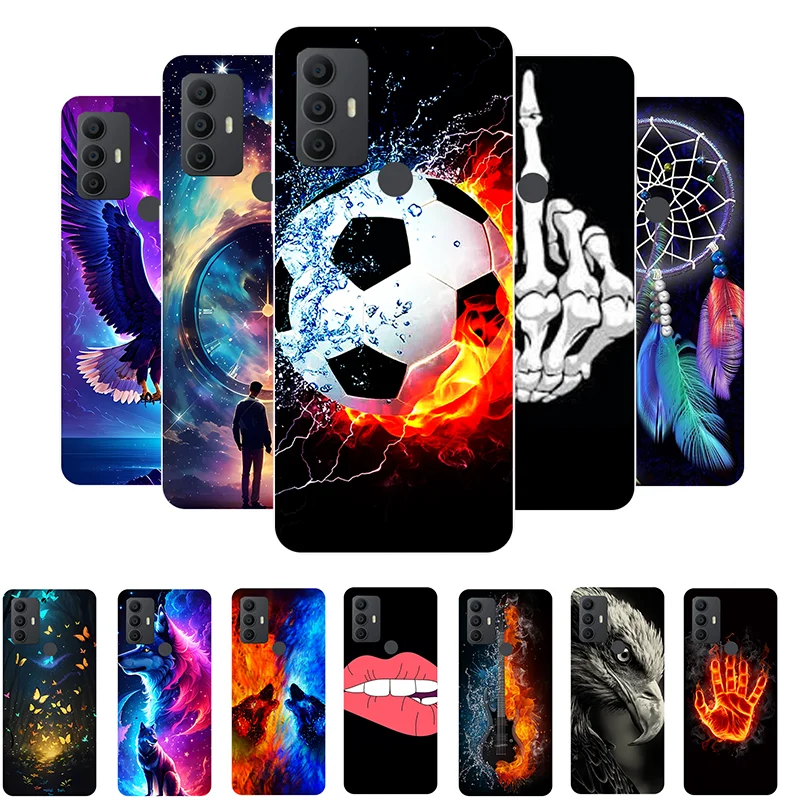 For TCL 305 306 30 SE 30E Case Football Silicone Soft Back Cases For TCL 30 XL / 30 XE TPU Phone Cover for TCL 30SE Fundas