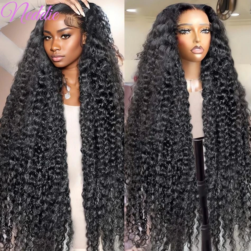 

Lace Frontal wig 5x5 Ready To Wear Curly Human Hair 100% Natural 30 40 Inch Deep Wave Glueless Closure Wigs For Women Choice