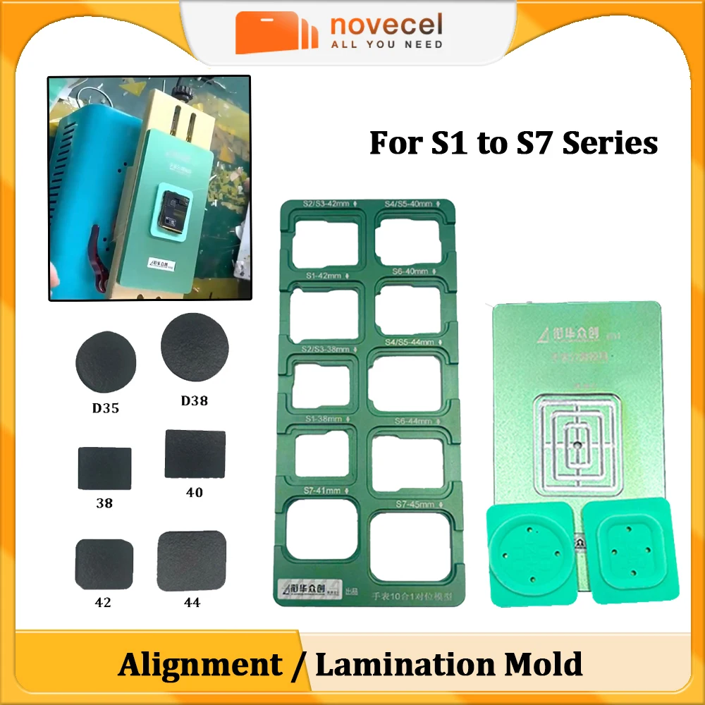 Novecel Alignment Position Mold+Separator Lamination Pad For Apple Watch S9 S2 S3 S4 S5 S6 S7 S8 LCD Screen Glass Repair Tools