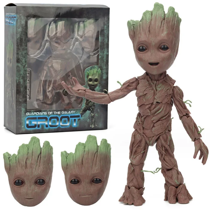 Marvel Guardians Of The Galaxy Groot Avengers Cute Baby Tree Man PVC Joints Moveable Action Figure Collectible Model Toys 26cm