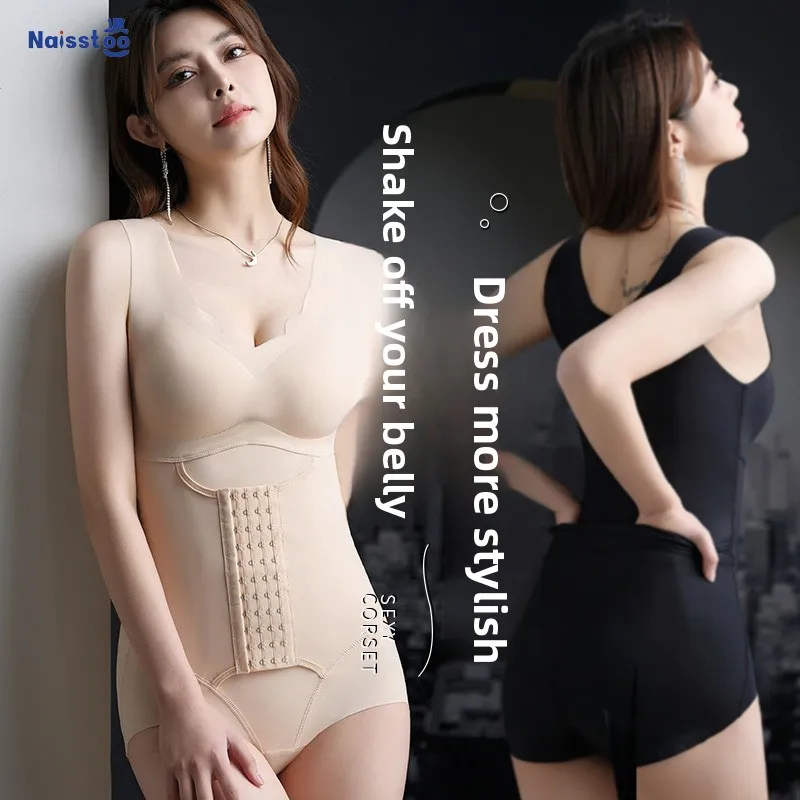 

Naisstoo Shapewear Bodysuit for Tummy Control Open Hips Body Shaper Reducing and Shaping Girdles Abdomen Control