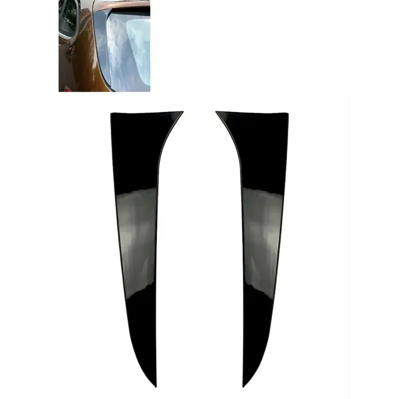 

Car Rear Window Side Spoiler Canard Splitter Trim For BMW X1 E84 2009 2010 2011 2012 2013 2014 2015 Glossy Black ABS