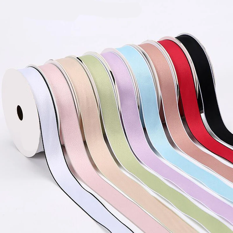 

18 Yards 25MM Double Color Two-Tone Ribbons Hair Bows DIY Crafts Handmade Accessories Gift Wrapping Ribbon