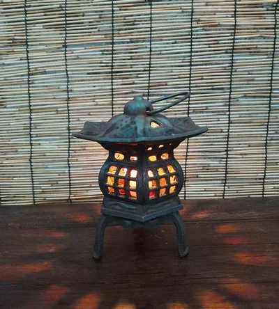yesRetro Nostalgic Craft Iron Handle Beam Guardrail Candlestick Aromatherapy Stove Courtyard Desktop Decoration Lighting Supplie