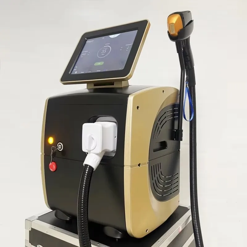 Portable Diode Ice Titanium Laser Hair Removal Machine 808 755 940 1064 Device with 4 Waves for Permanent Hair Removal