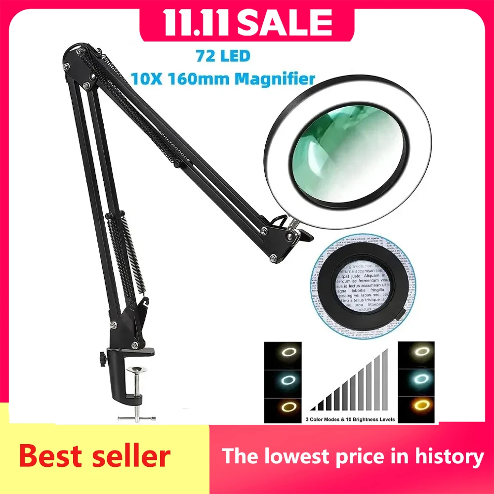 yZ[z3 F LED ዾ 72LED 8X/10X VƖg勾 USB ͂񂾂ďC/e[uv/XLPAep