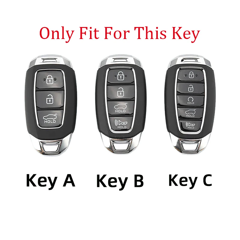 3/4/5 Buttons Car Key Case Cover Keychain for Hyundai I30 Ix35 KONA Encino Solaris Azera Grandeur Ig Accent Santa Fe Palisade