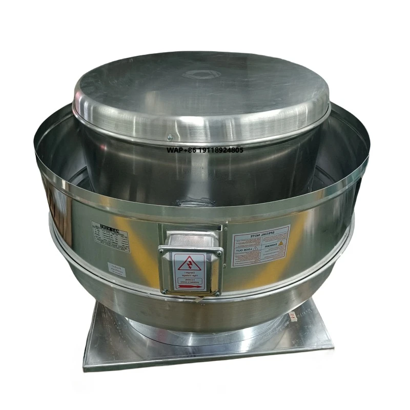 Industrial Chimney Extractor Fans for Fireplace Kitchen Hood High Temp Roof Exhaust Fan with Stainless Steel Blades