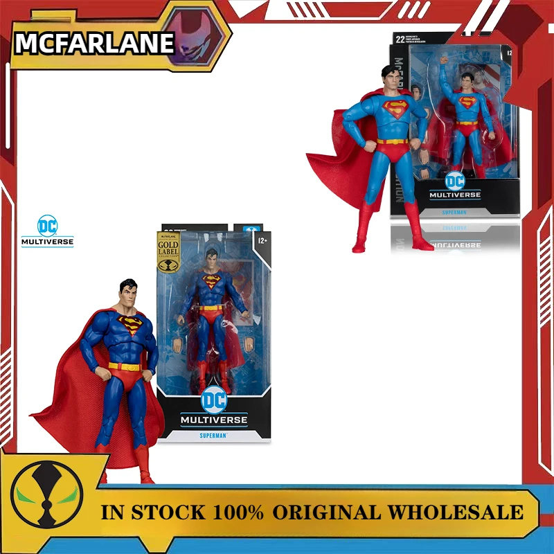 McFarlane Toys SUPERMAN (ACTION COMICS) GOLD LABEL DC MULTIVERSAL UNIVERSE 7-inch Action Figure Collection