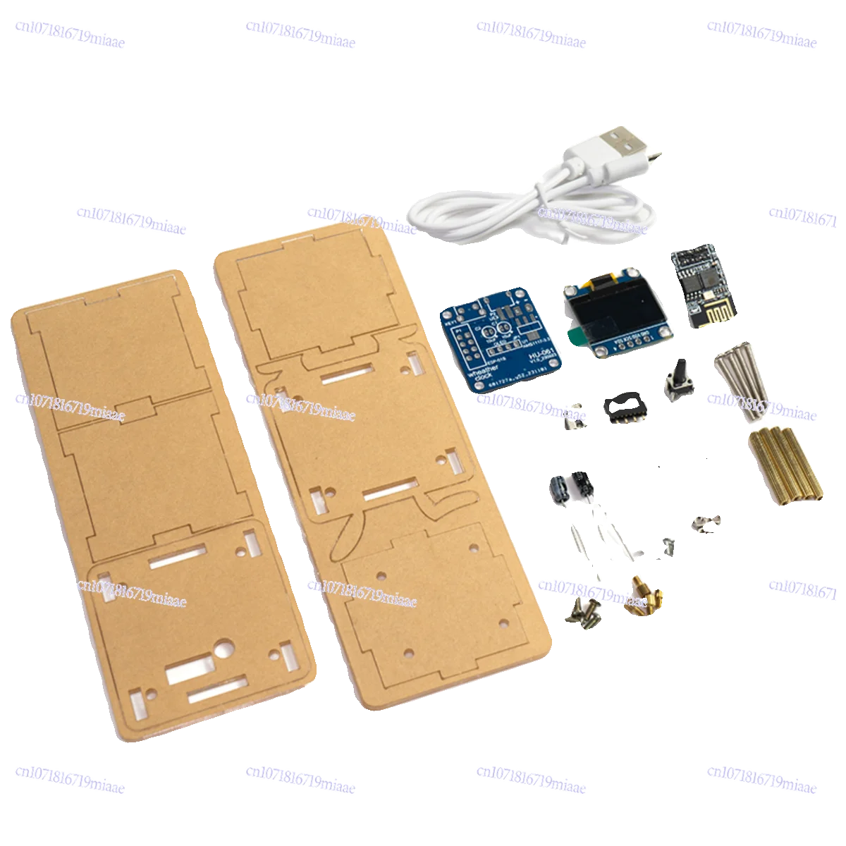 

Mini Weather Forecast Clock Kit Wifi Networking Clock Temperature and Humidity Electronic DIY Welding Exercise