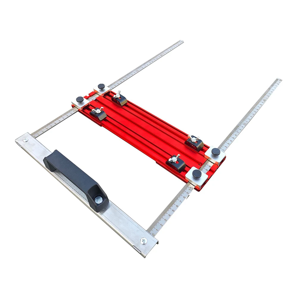 Woodworking Projects Cutting Guide Rail Track Saw Guide Movable Backrest Fits Various Board Widths Aluminum Alloy Base