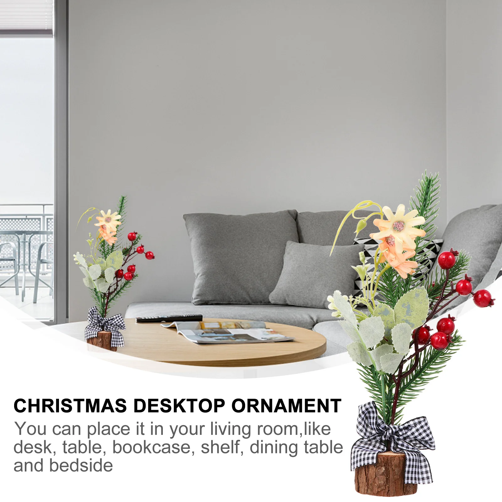 

5Pcs Christmas Tree Ornament Miniature Landscape Decorative Small Xmas Adornment Party Supplies Home Party Display