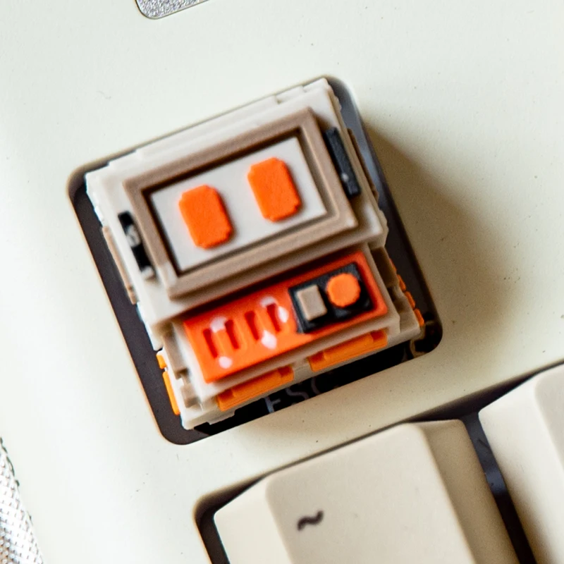 Mechanical Keyboard Keycaps Handmade Resin Customized Cute Pixel Style Robot Personalized Keycaps for Gaming Keyboard MX Axis - Image 3