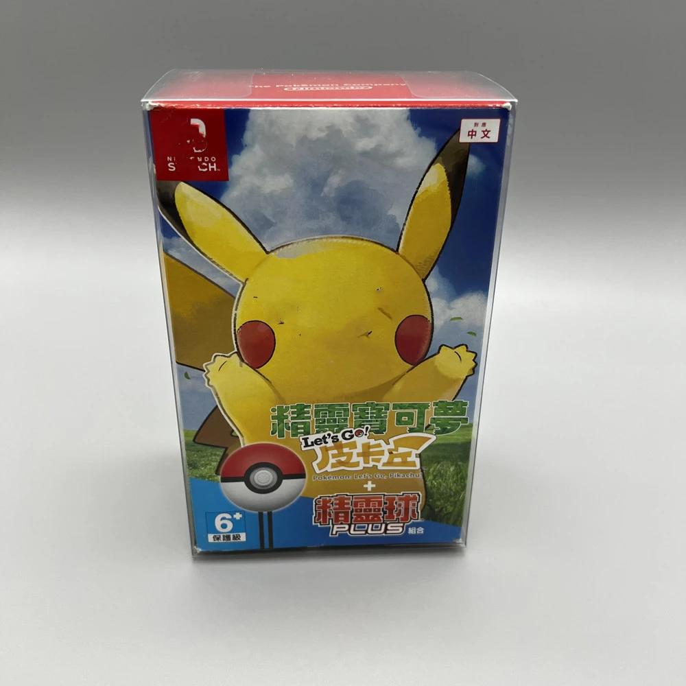 Pudełko wystawowe do zbierania Pokémon: chodźmy, Pikachu!/Nintendo NS gry przezroczyste pudełka do przechowywania TEP Shell cowl Case