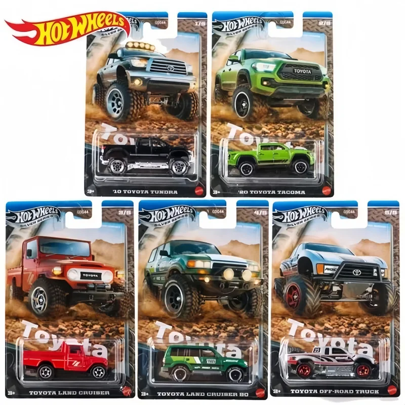 

5pcs/10pcs Hot Wheels Silver Label Toyota Pickup Gdg44 Collectible Cars Model Series Off Road Set High Quality Car Collect Gift