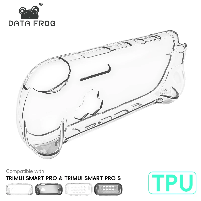 Data Frog Stoßfeste TPU-Hülle für TRIMUI SMART PRO S Handheld, Transparente Schlanke Schutzhülle für TRIMUI SMART PRO
