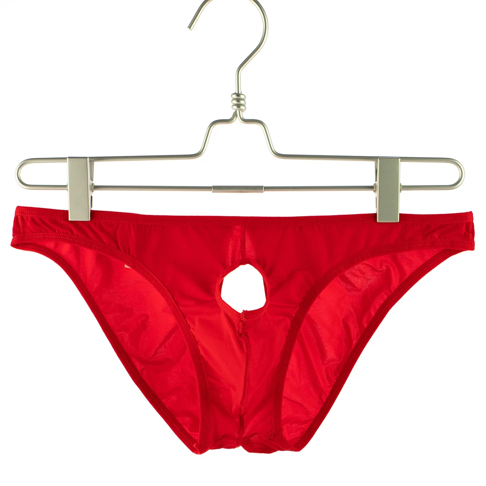 Hot Fashion Underwear Sleepwear Ice Silk Knickers Open Crotch Panties Plus Size Sexy Shorts Sissy Boxer Briefs image 3