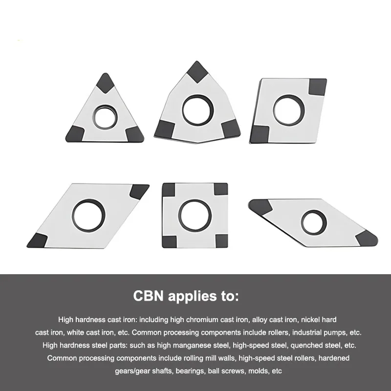 SHAZAM Diamond CBN CNC Turning Blade WNMG/TNMG Superhard Milling Insert untuk baja cor Ete